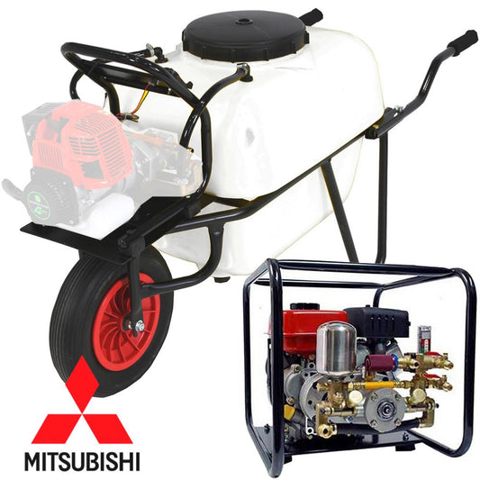 Carretilla fumigadora motor Mitsubishi 100L 40bar 15ltr/min 1 rueda