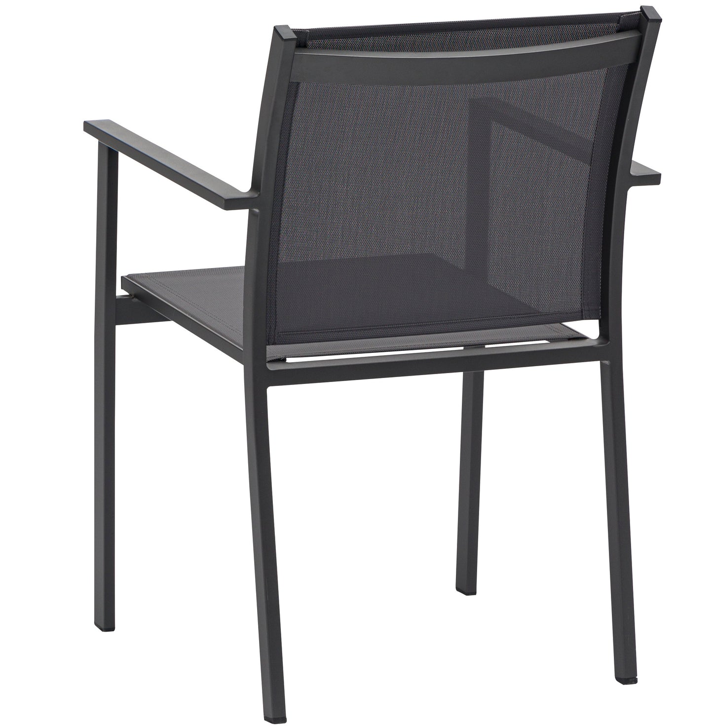 Silla de comedor Adin aluminio y textilene antracita