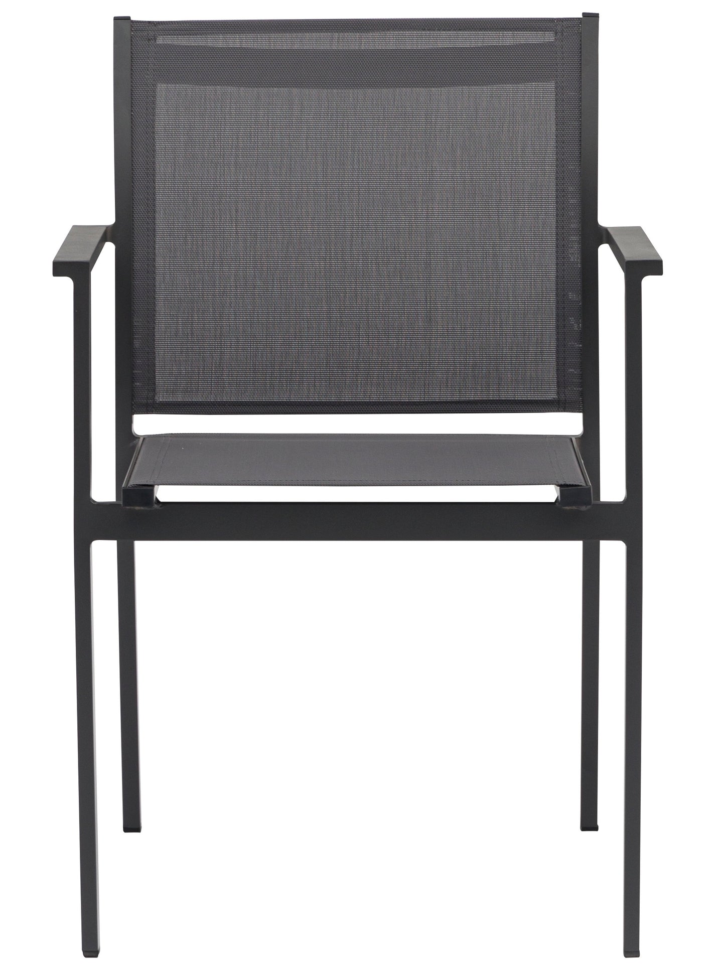 Silla de comedor Adin aluminio y textilene antracita