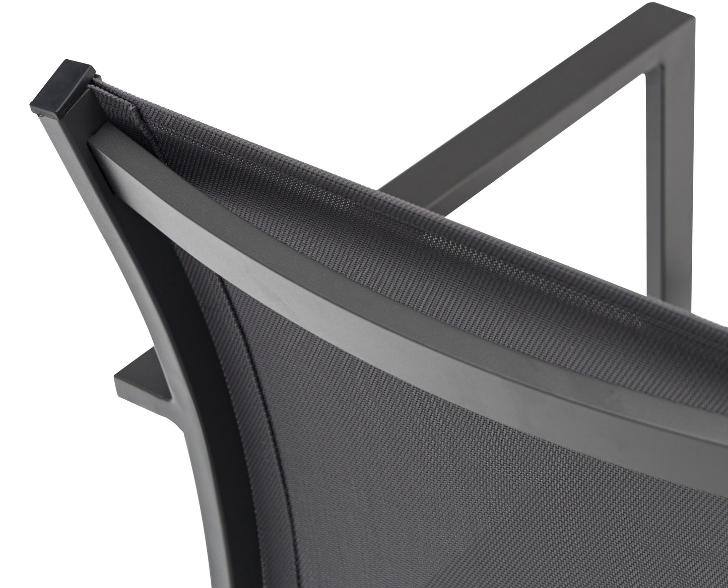 Silla de comedor Adin aluminio y textilene antracita