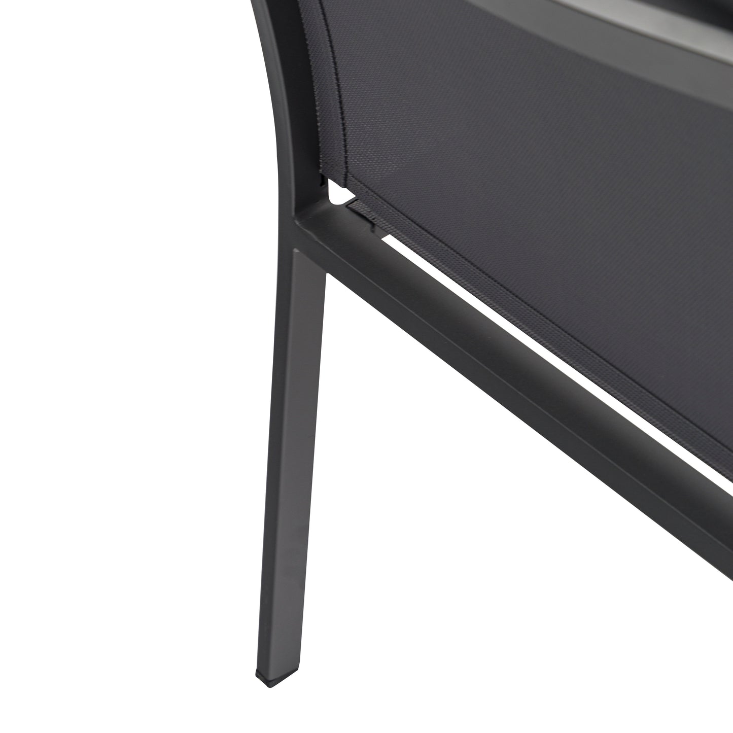 Silla de comedor Adin aluminio y textilene antracita