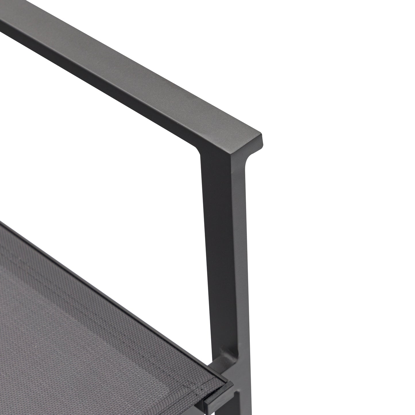 Silla de comedor Adin aluminio y textilene antracita