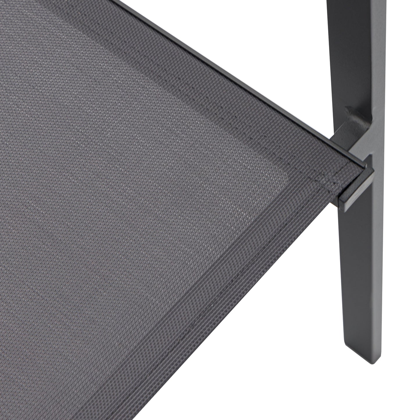 Silla de comedor Adin aluminio y textilene antracita