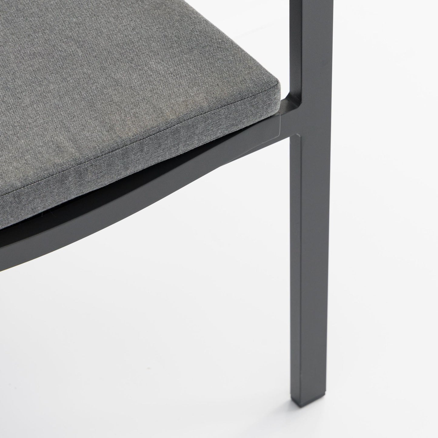 Silla de comedor Broome aluminio antracita  y teca