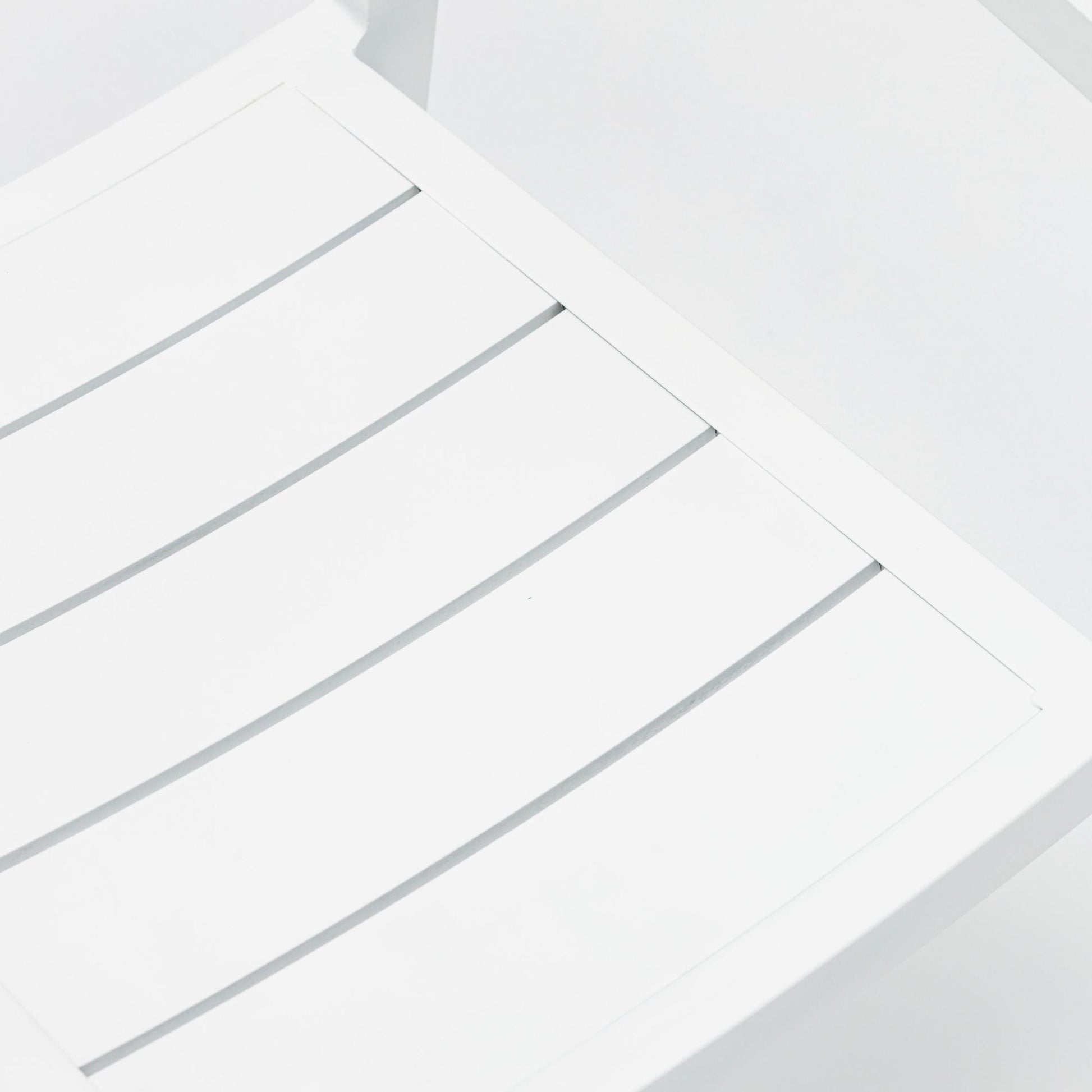 Silla de comedor Boori aluminio blanco con cojín gris claro