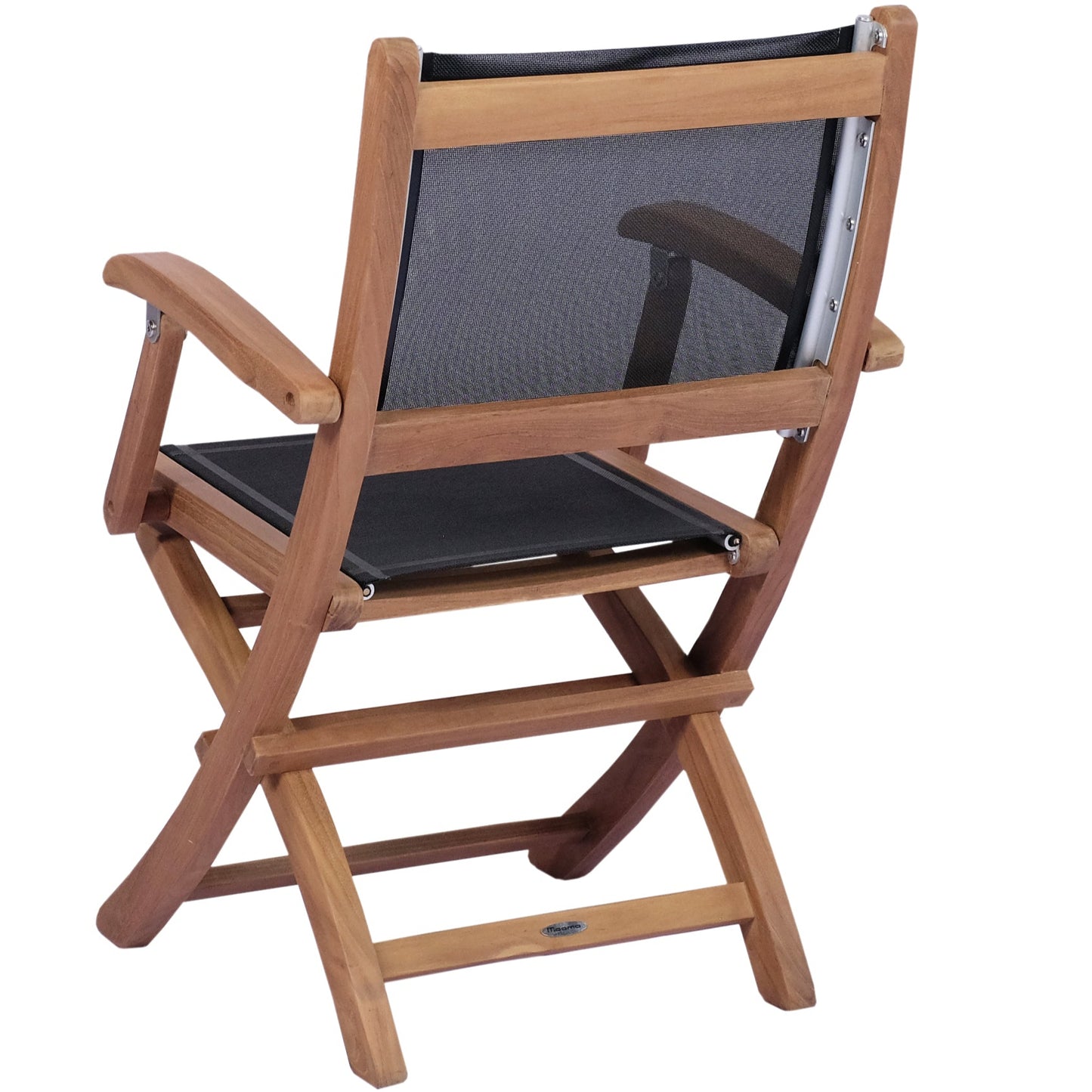 Silla Teca plegable con brazos Candon textilene negro