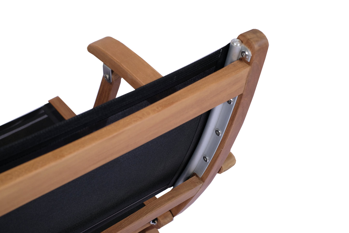 Silla Teca plegable con brazos Candon textilene negro
