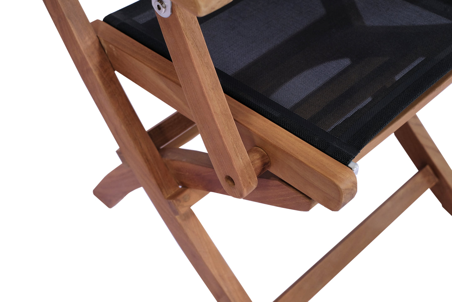 Silla Teca plegable con brazos Candon textilene negro