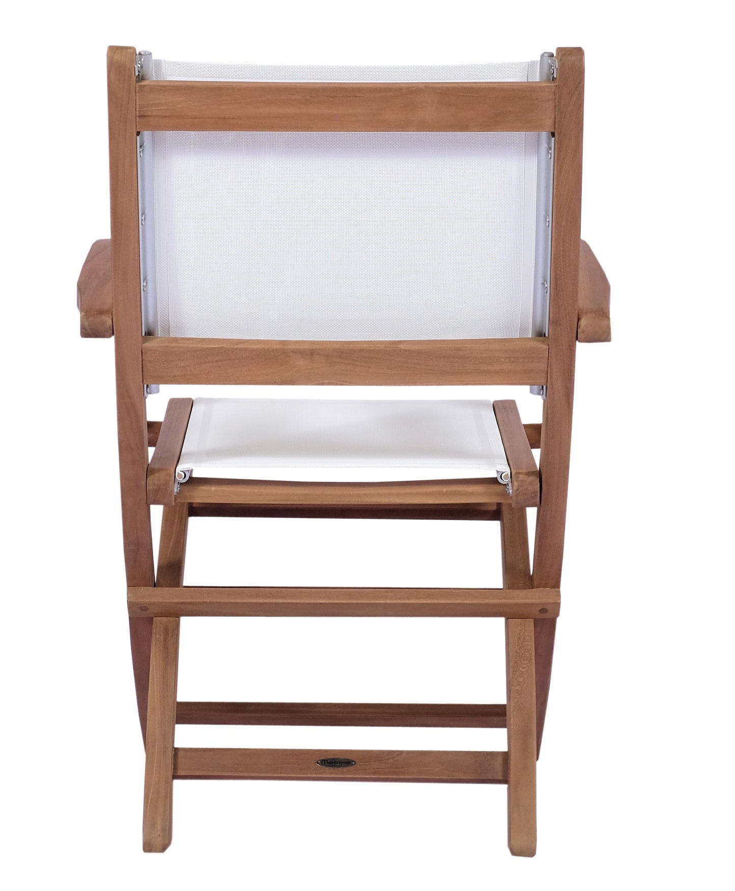 Silla plegable con brazos Candon textilene blanco