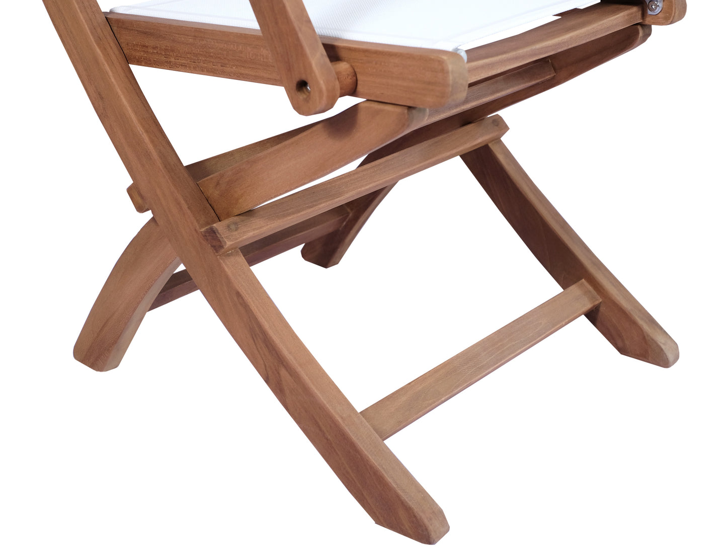 Silla plegable con brazos Candon textilene blanco