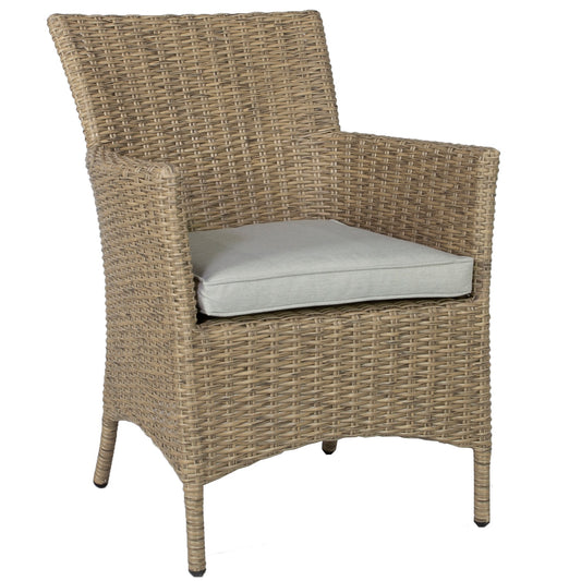 Sillón con brazos Trinity aluminio y rattan sintético