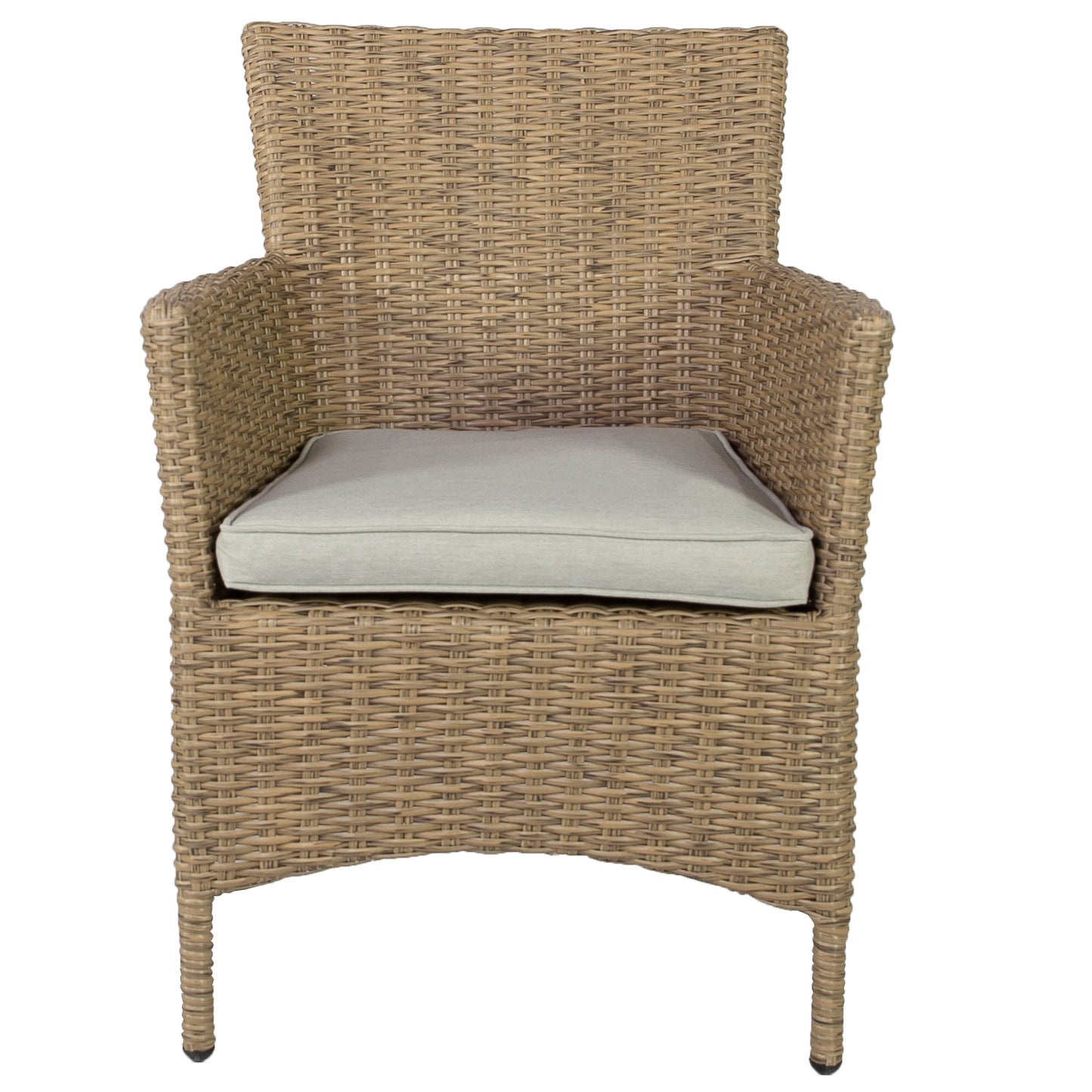Sillón con brazos Trinity aluminio y rattan sintético