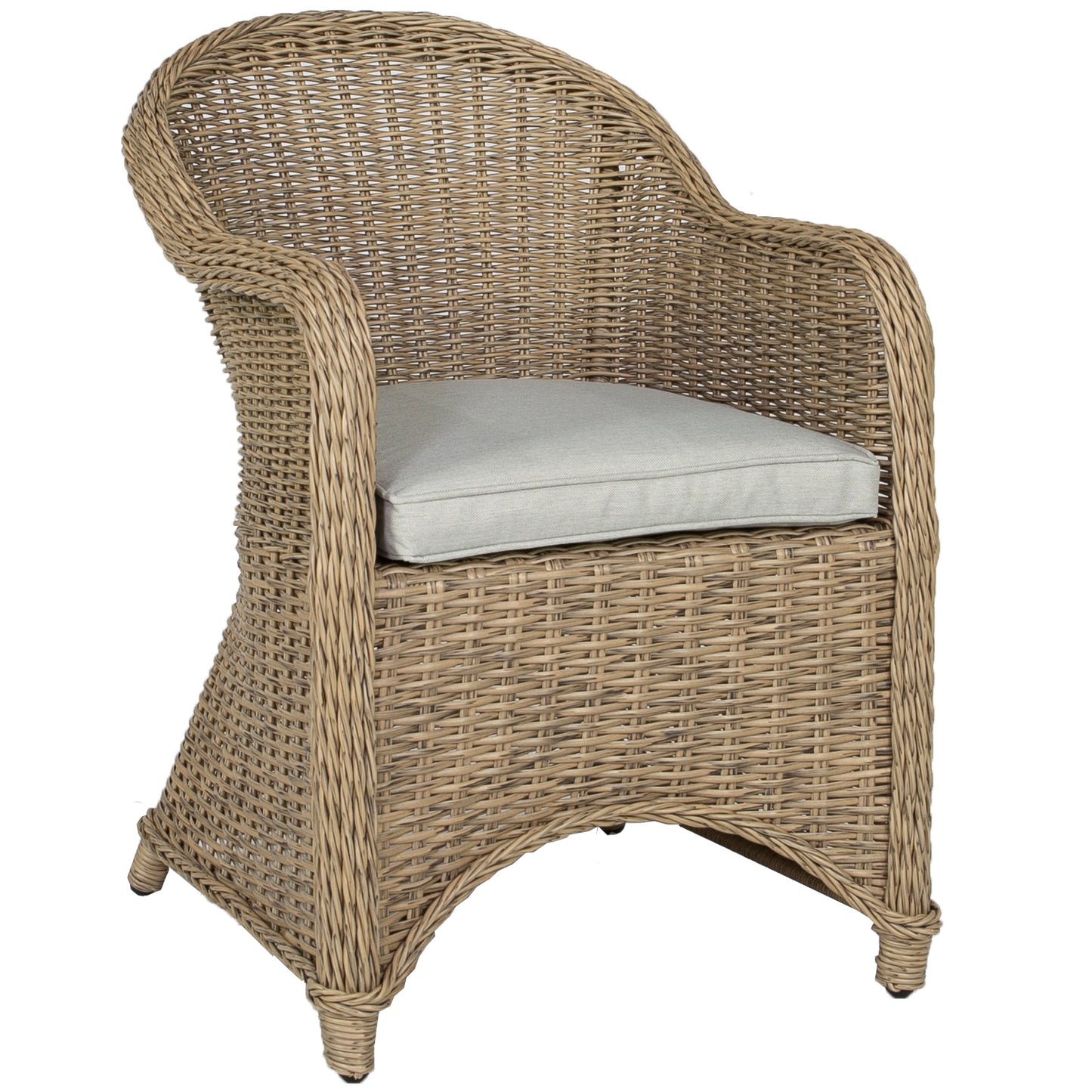 Sillón con brazos Córdoba aluminio y ratán sintético