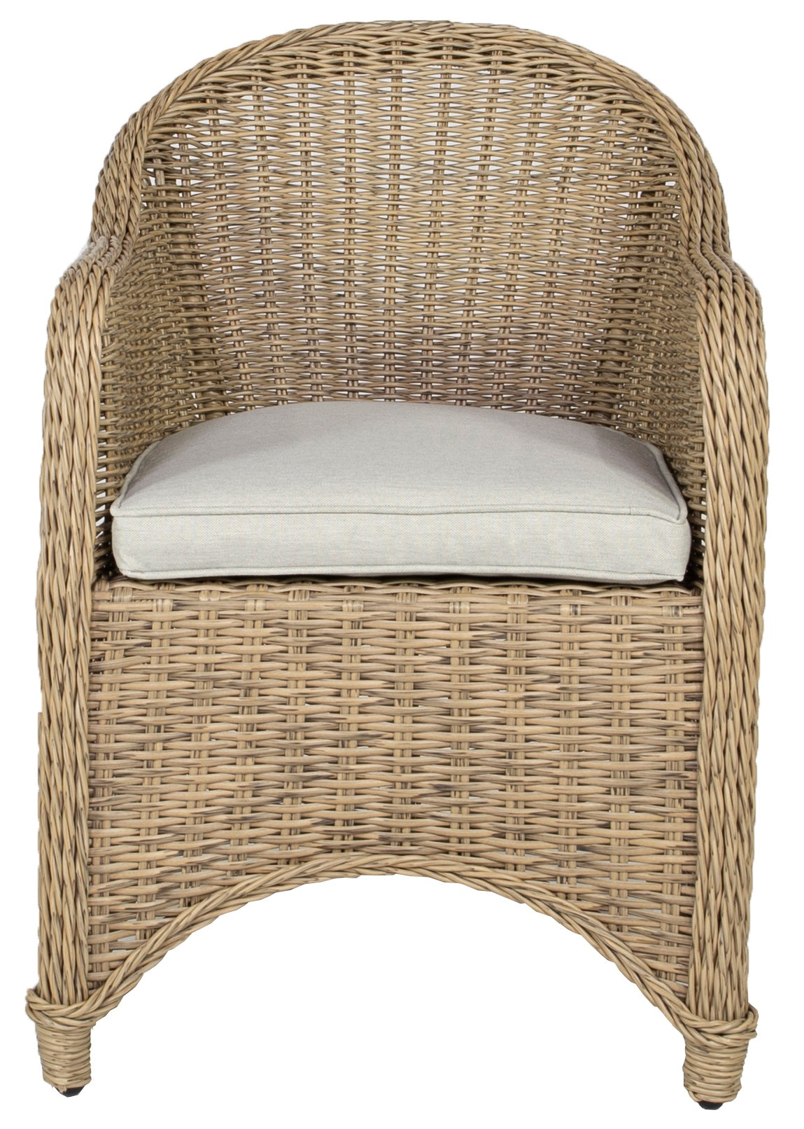 Sillón con brazos Córdoba aluminio y ratán sintético