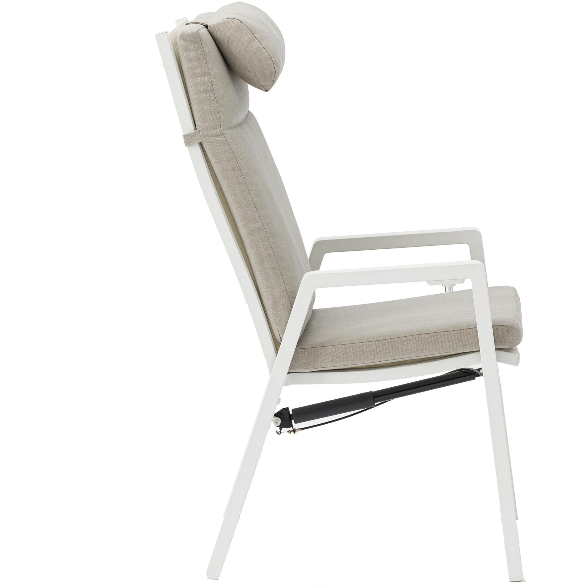 Sillón de comedor Albury aluminio blanco