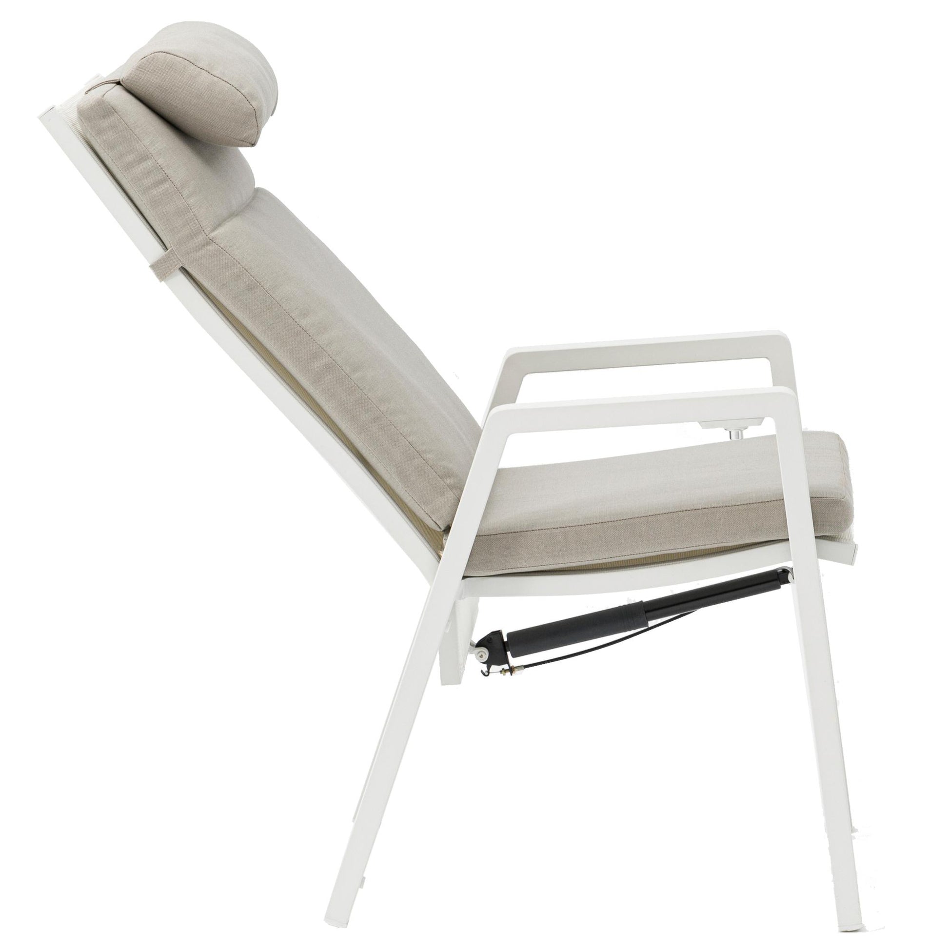 Sillón de comedor Albury aluminio blanco
