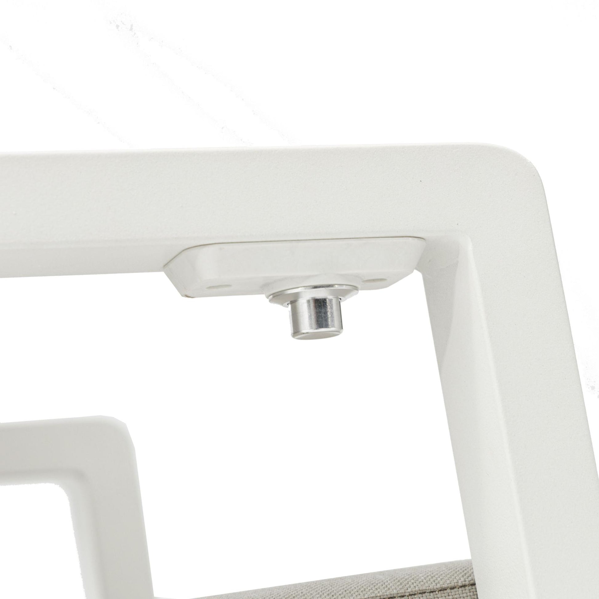 Sillón de comedor Albury aluminio blanco