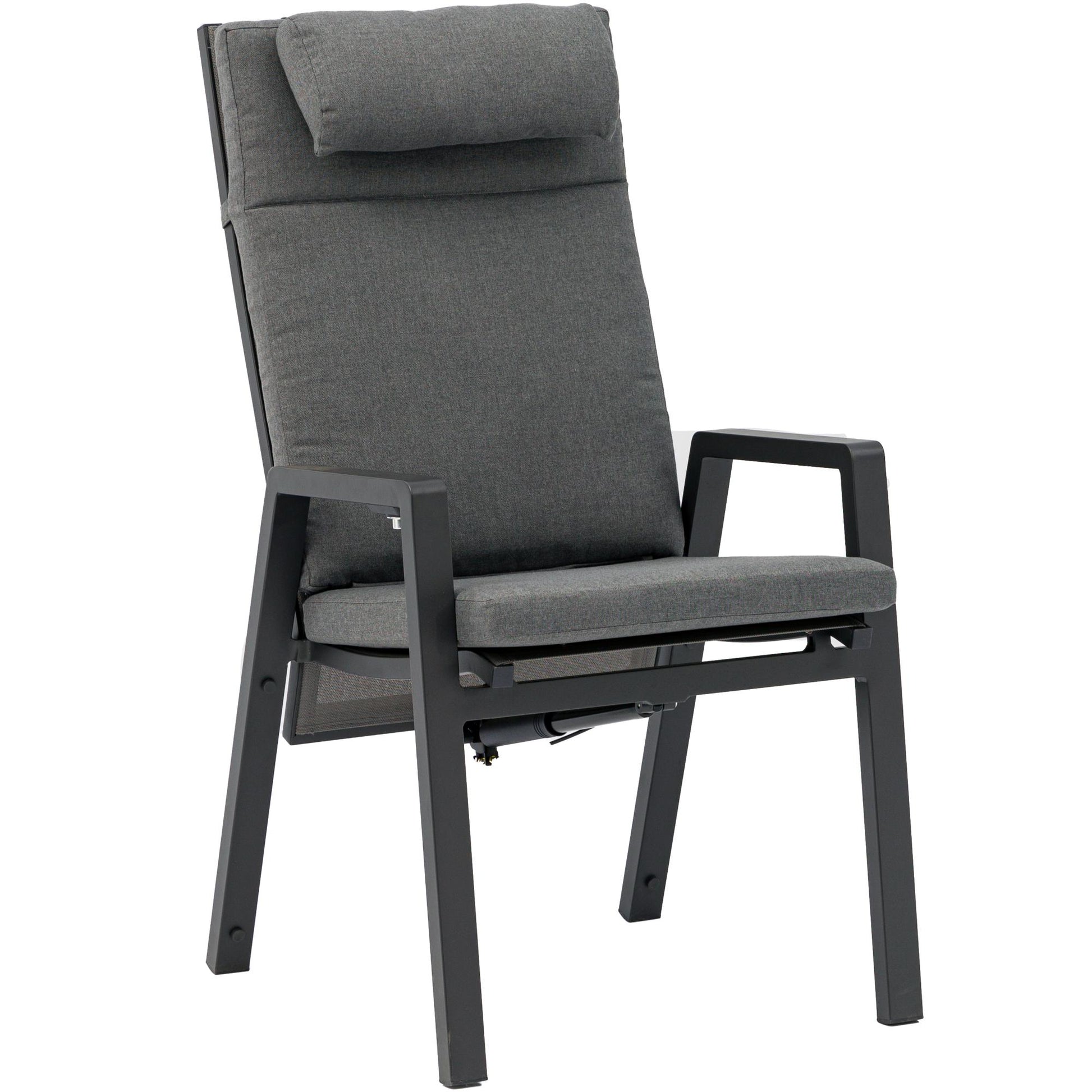Sillón de comedor Albury aluminio antracita