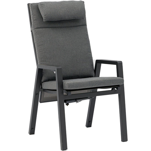 Sillón de comedor Albury aluminio antracita