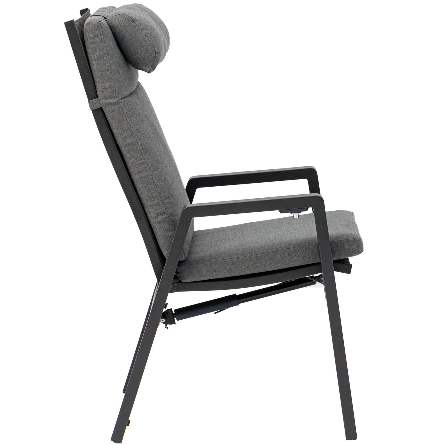 Sillón de comedor Albury aluminio antracita