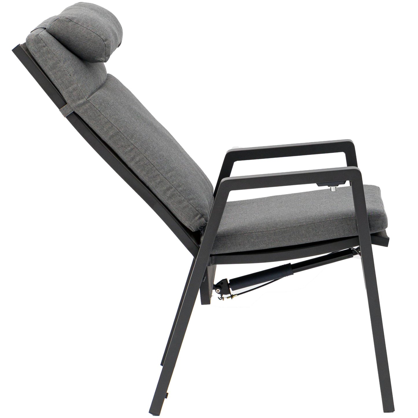 Sillón de comedor Albury aluminio antracita