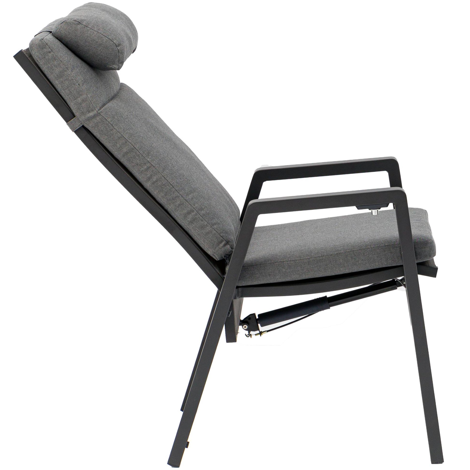 Sillón de comedor Albury aluminio antracita