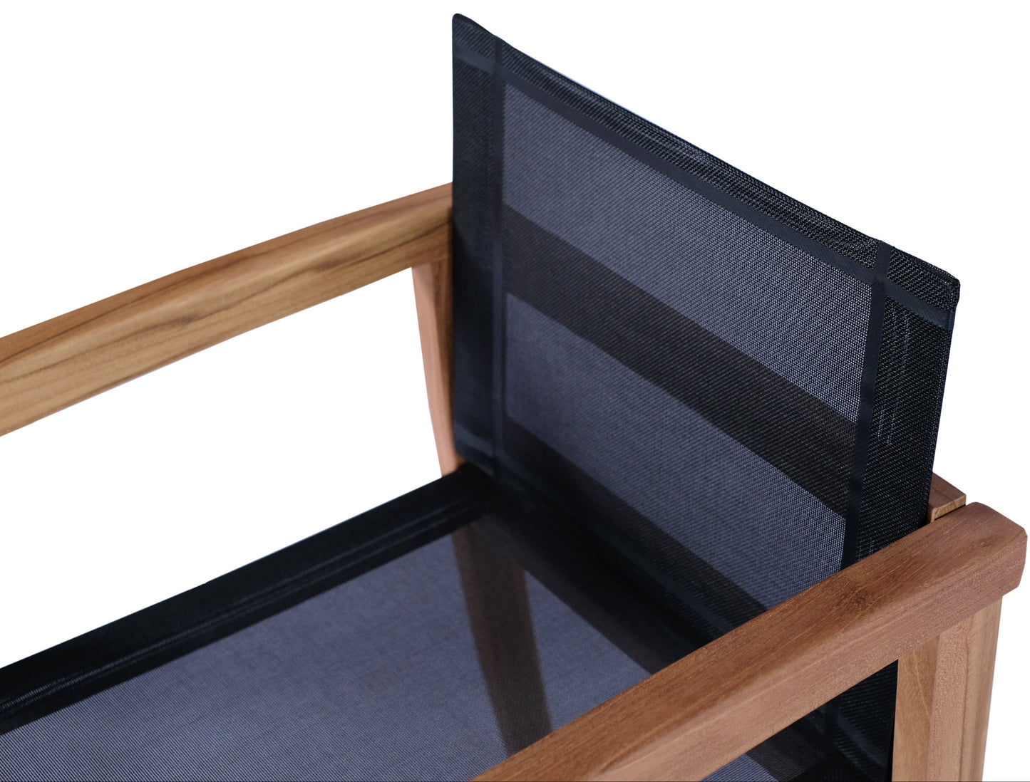 Sillón Teca con brazos Candon textilene negro