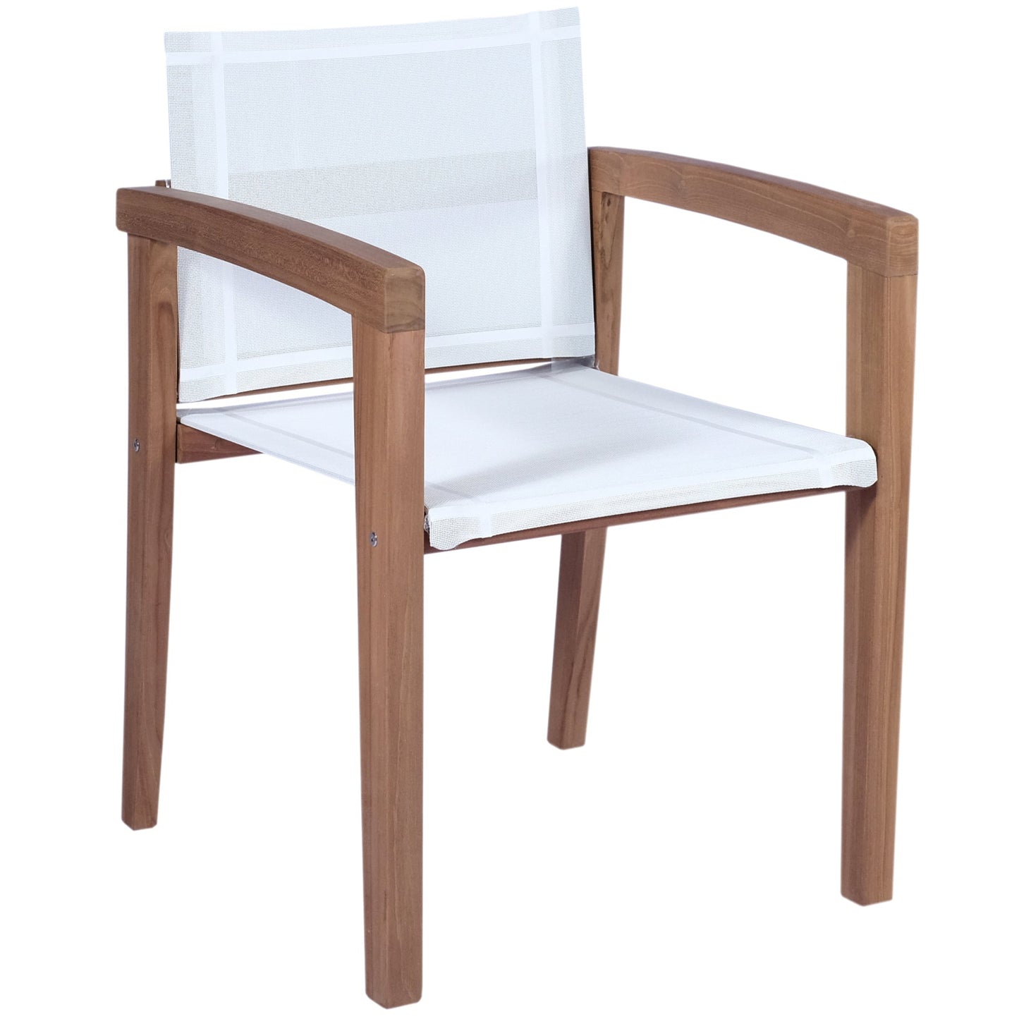 Sillón Teca con brazos Candon textilene blanco