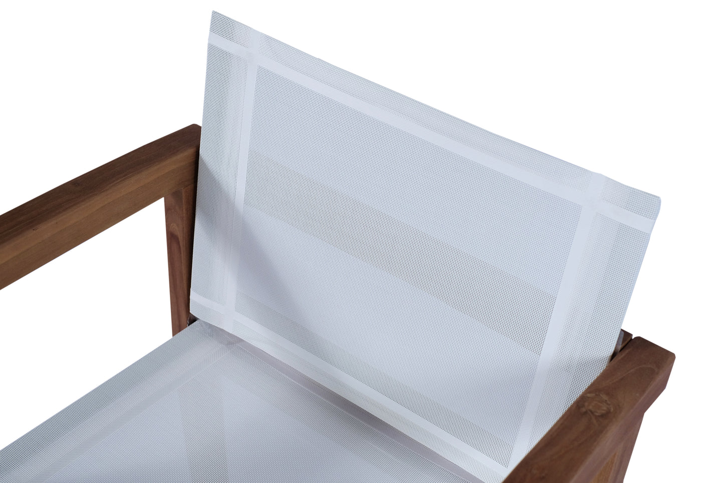 Sillón Teca con brazos Candon textilene blanco