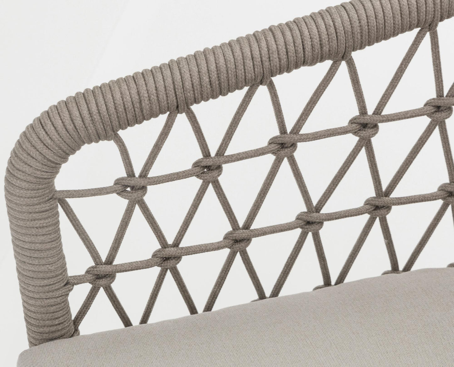 Sillón 1 plaza Nelayan aluminio blanco cuerda greige