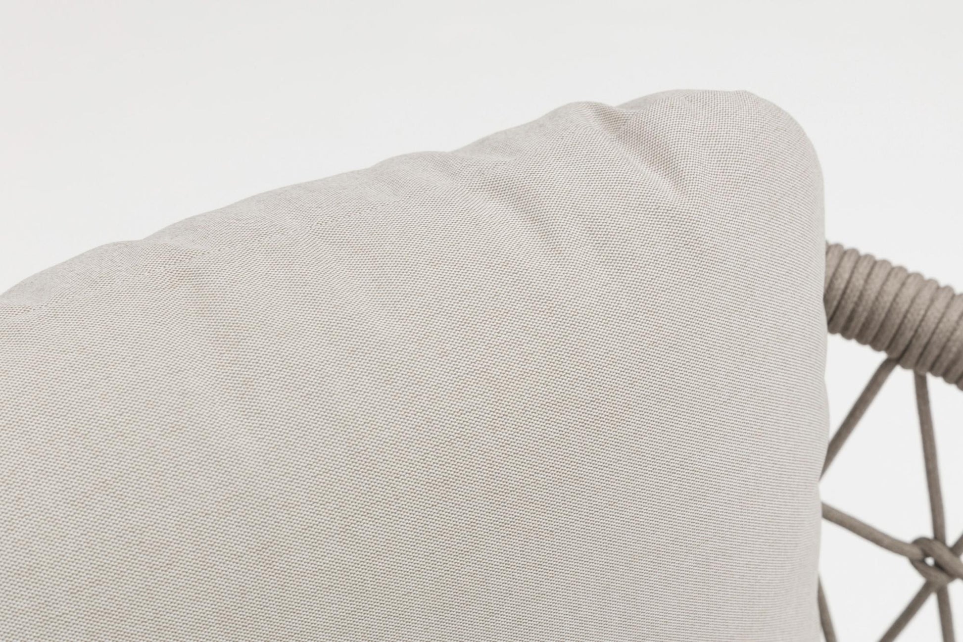 Sillón 1 plaza Nelayan aluminio blanco cuerda greige
