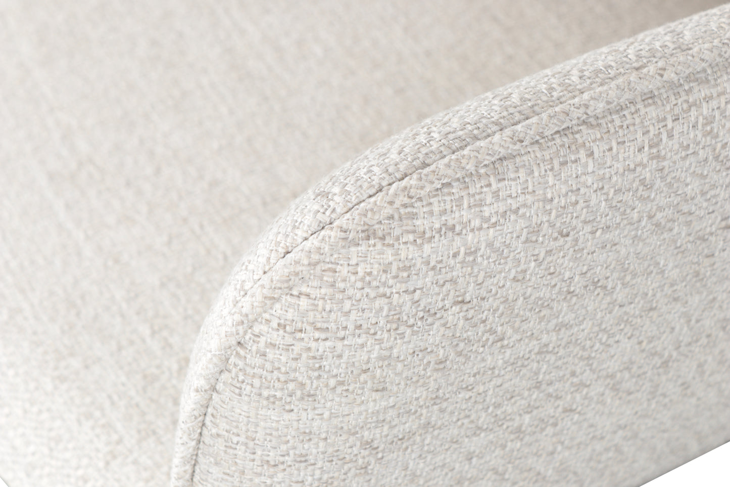 Silla de comedor giratoria Levin aluminio antracita textil beige.