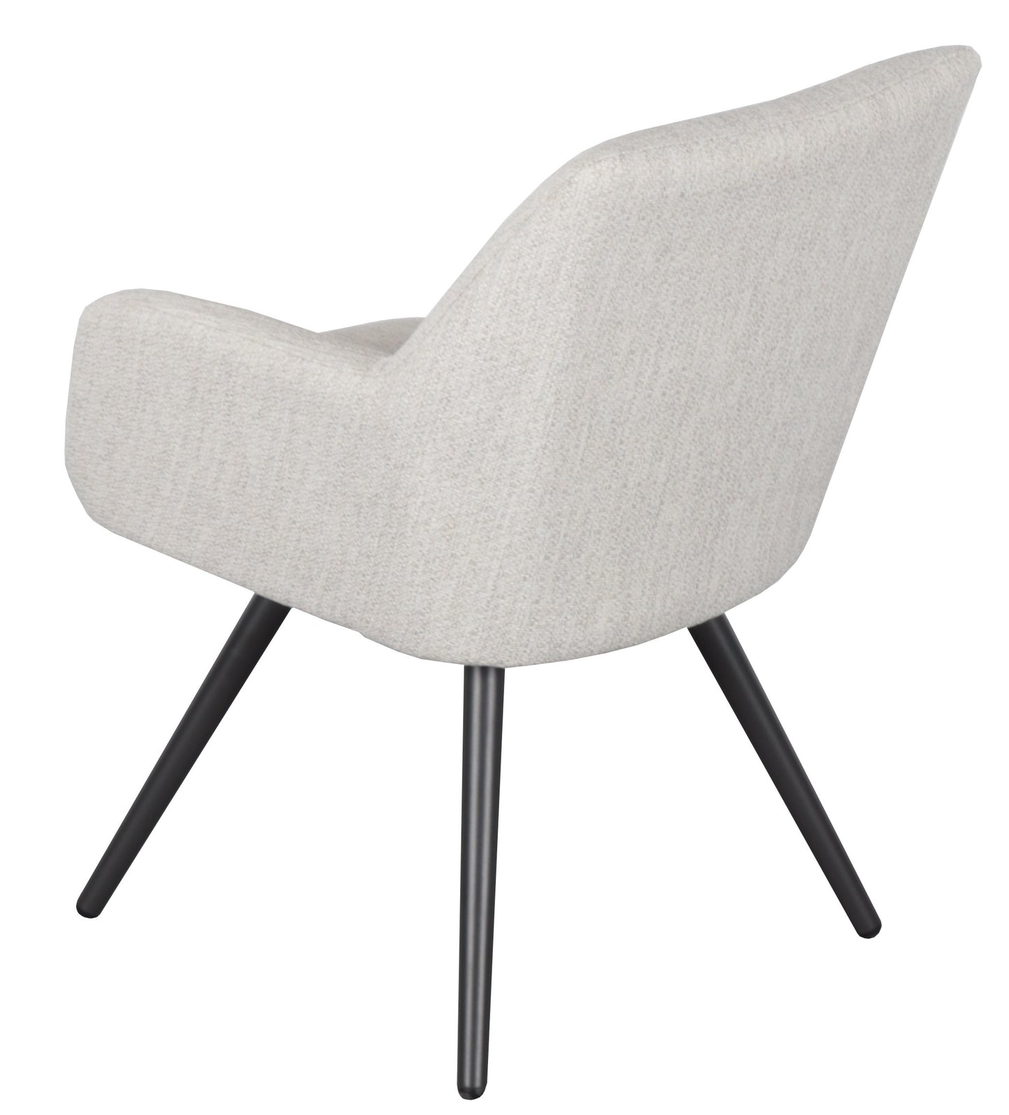 Silla de comedor Eren aluminio antracita textil beige.