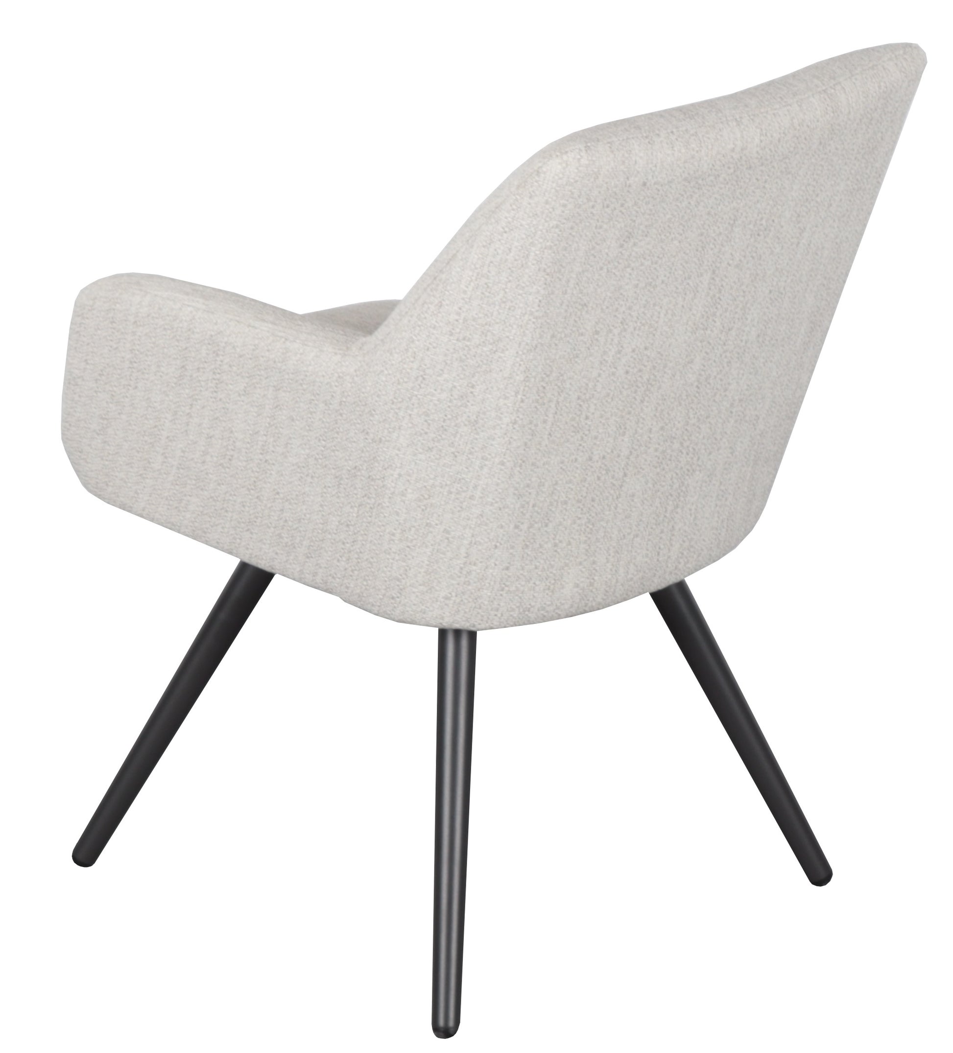Silla de comedor Eren aluminio antracita textil beige.