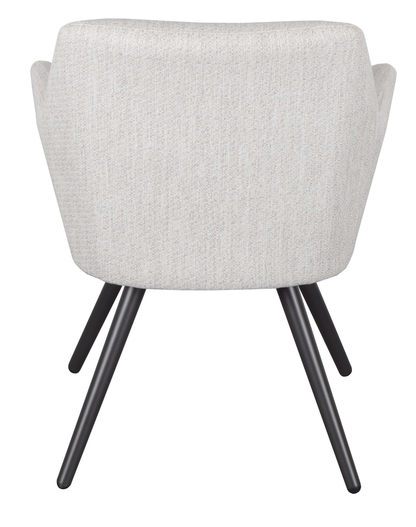 Silla de comedor Eren aluminio antracita textil beige.