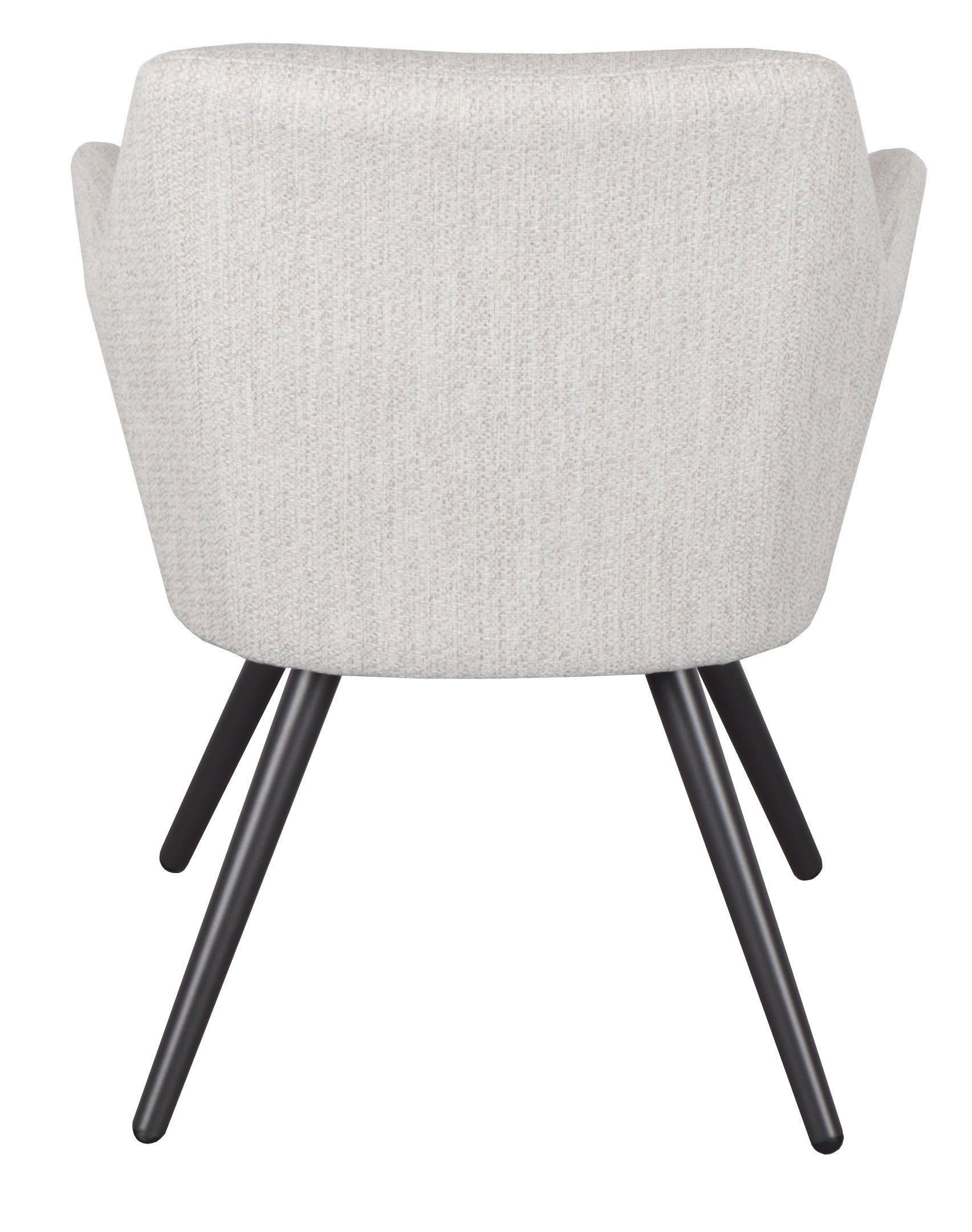 Silla de comedor Eren aluminio antracita textil beige.