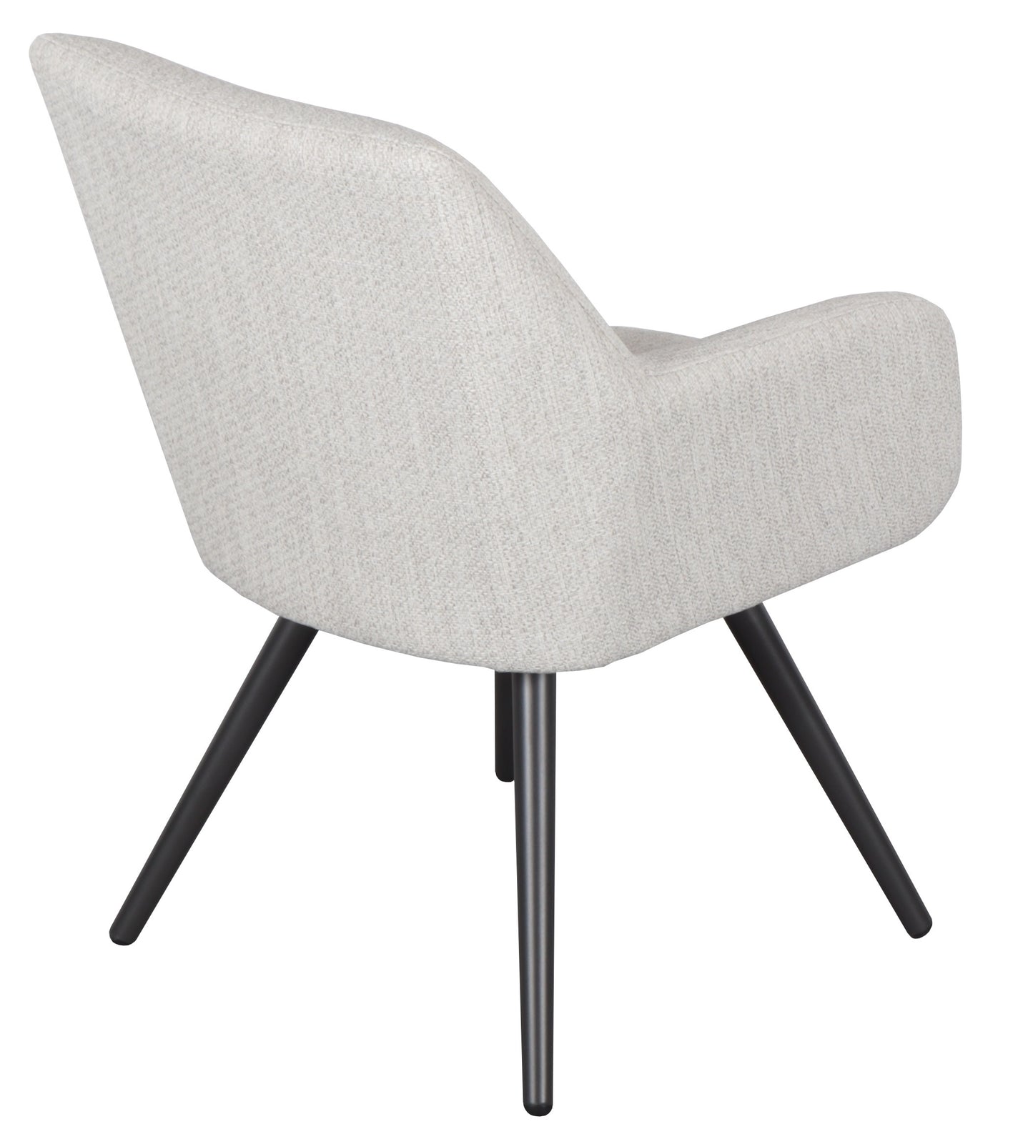 Silla de comedor Eren aluminio antracita textil beige.