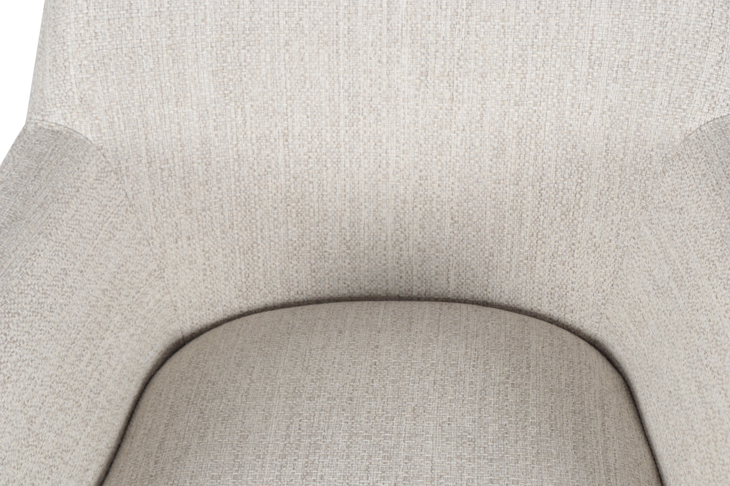 Silla de comedor Eren aluminio antracita textil beige.