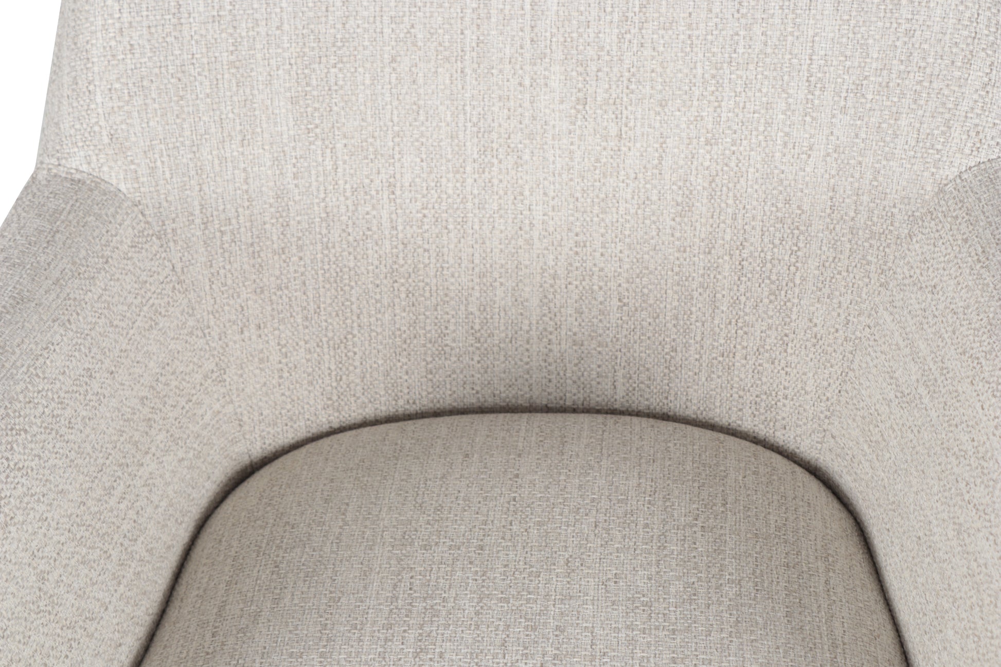 Silla de comedor Eren aluminio antracita textil beige.