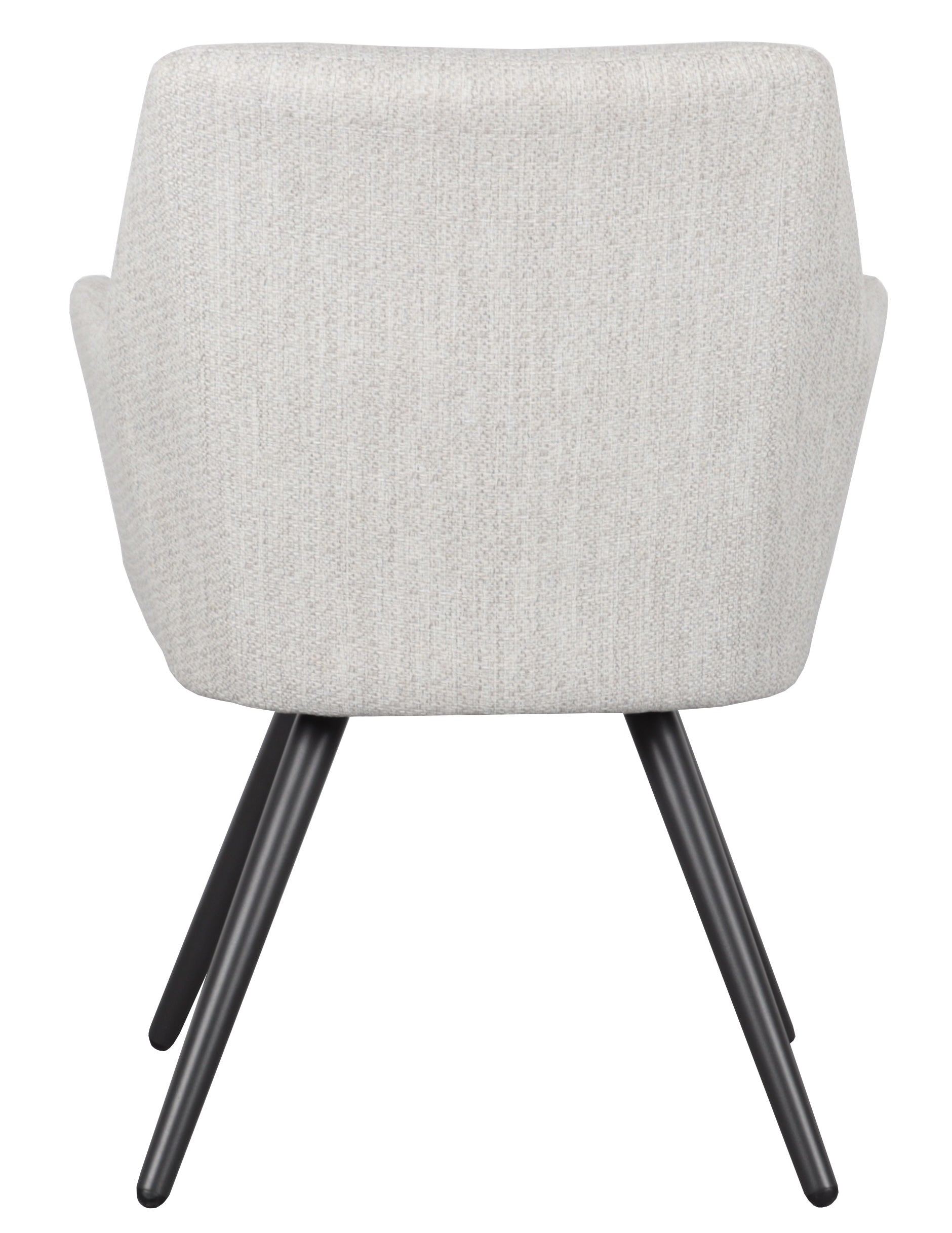Silla de comedor Eren aluminio antracita textil beige.