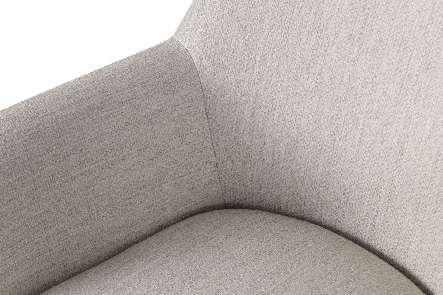 Silla de comedor Eren aluminio antracita textil beige.