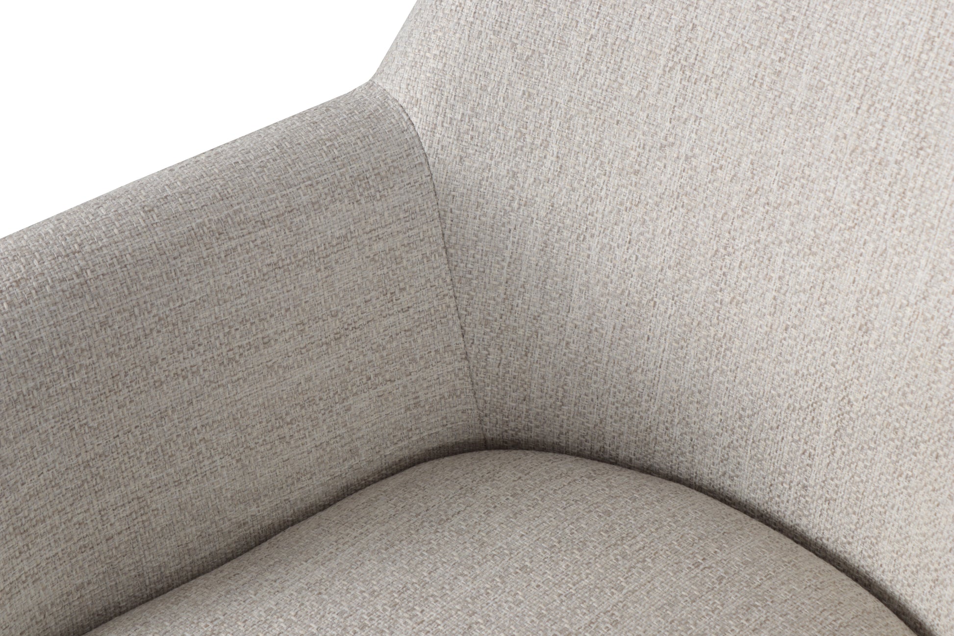 Silla de comedor Eren aluminio antracita textil beige.