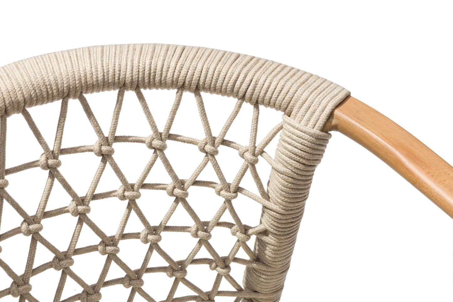 Silla de comedor Batu aluminio efecto teca natural  56x62x75 cm