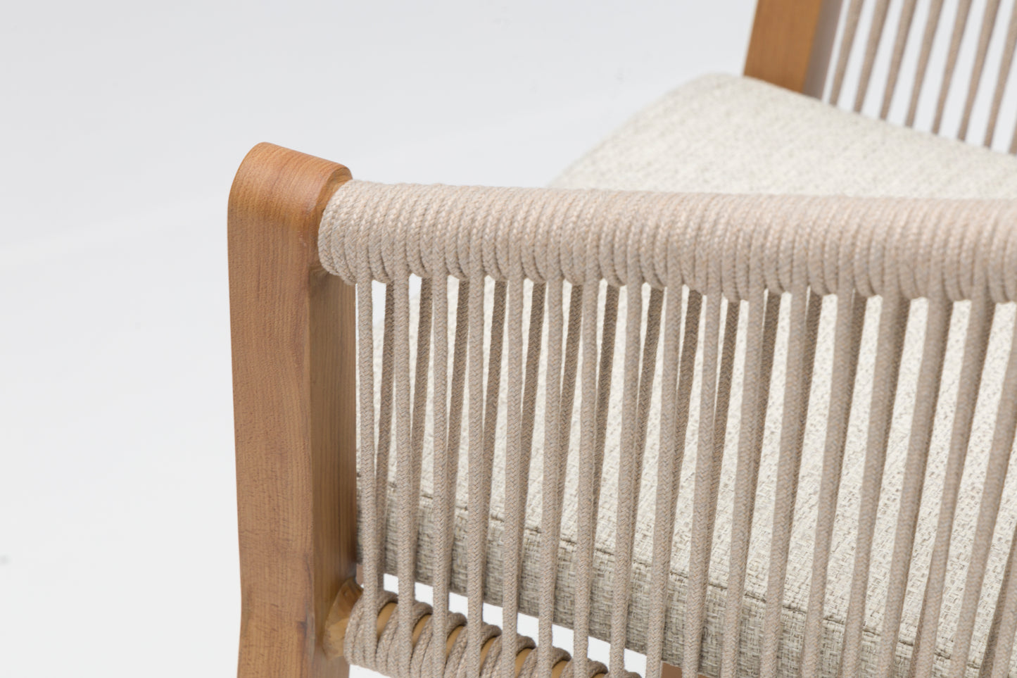 Silla de comedor Java 57x61x74,5 cm aluminio efecto teca natural