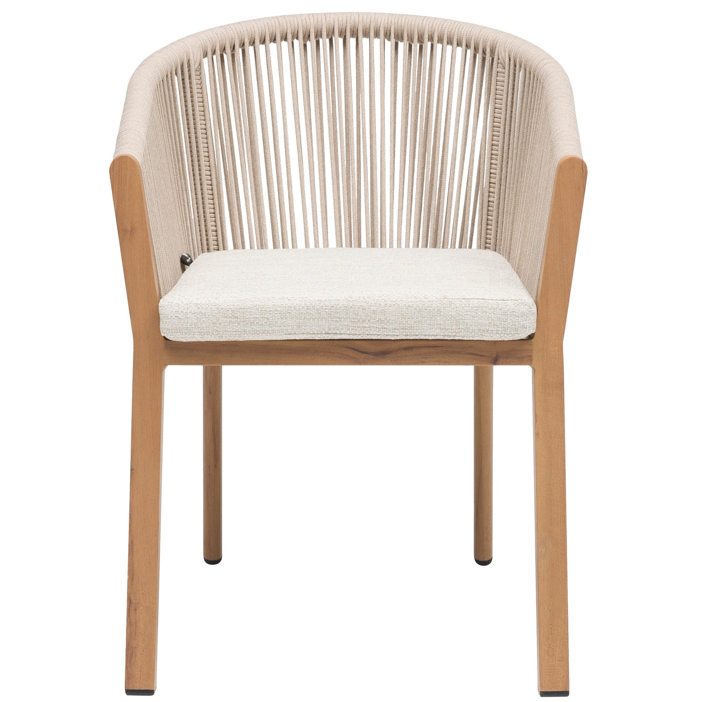 Silla de comedor Java 57x61x74,5 cm aluminio efecto teca natural