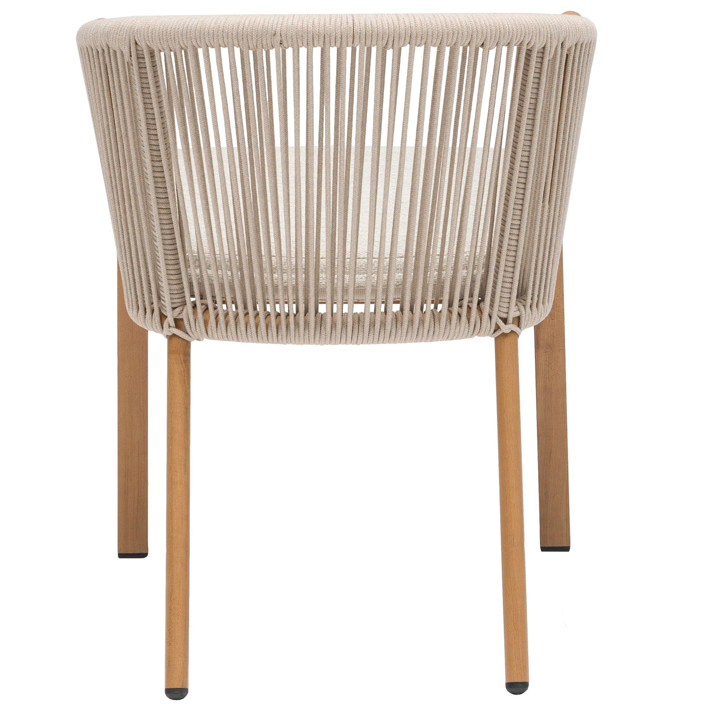 Silla de comedor Java 57x61x74,5 cm aluminio efecto teca natural