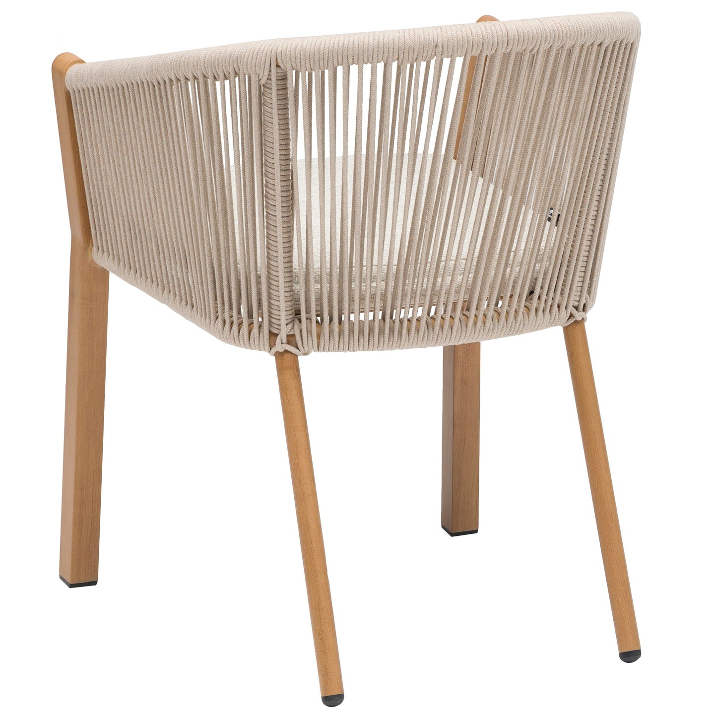 Silla de comedor Java 57x61x74,5 cm aluminio efecto teca natural