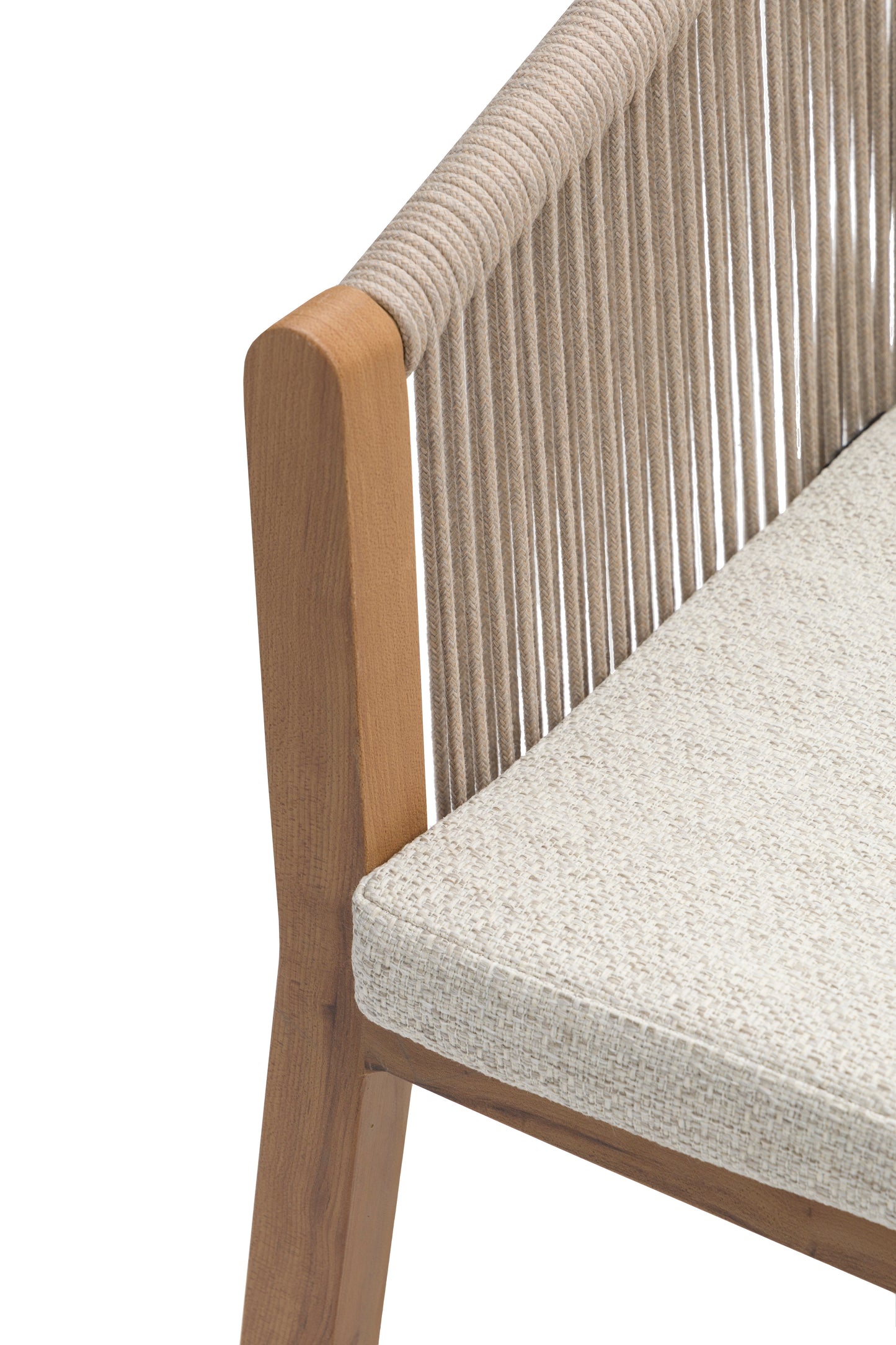 Silla de comedor Java 57x61x74,5 cm aluminio efecto teca natural