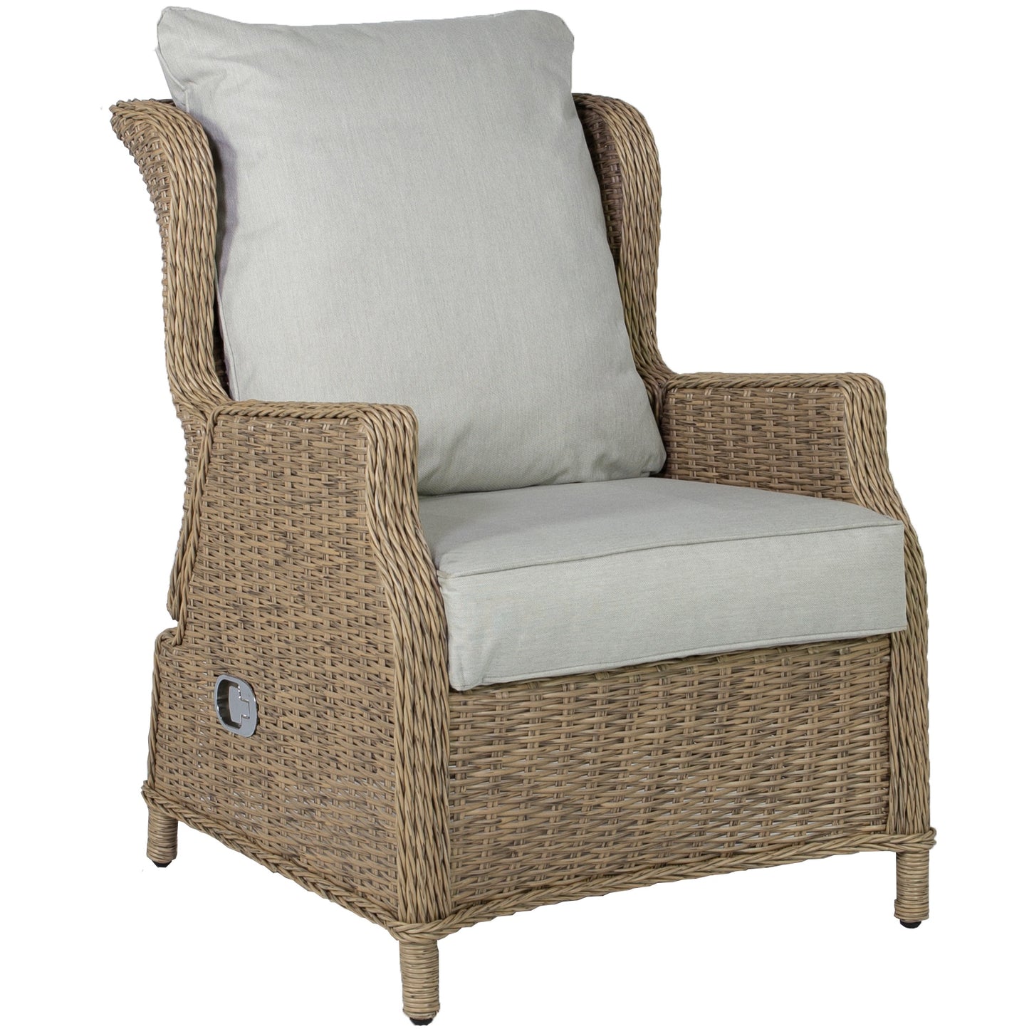 Butaca relax Oregón multiposición aluminio y ratán sintético