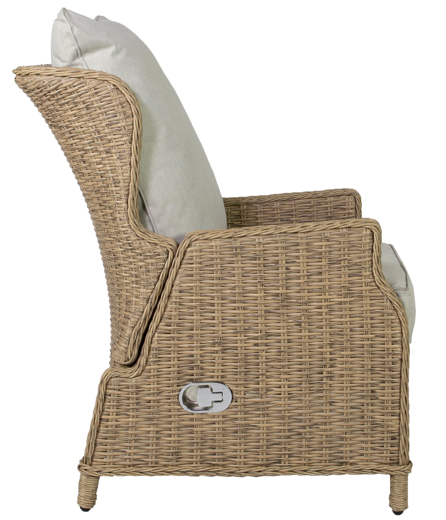 Butaca relax Oregón multiposición aluminio y ratán sintético